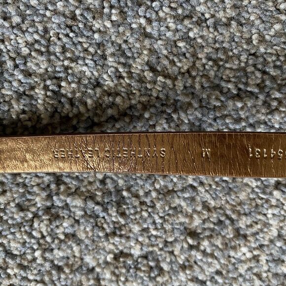 Michael Kors Belt Bag Brown Leather MK Logo 8x5" Gold Chain Travel Glam Designer - Picture 8 of 10